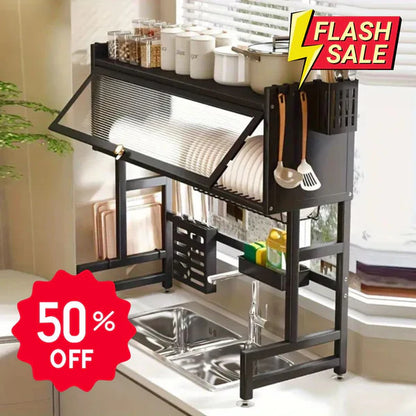 OFERTA 50%OFF - ORGANIZADOR CON TAPA ESCURRIDOR PLATOS
