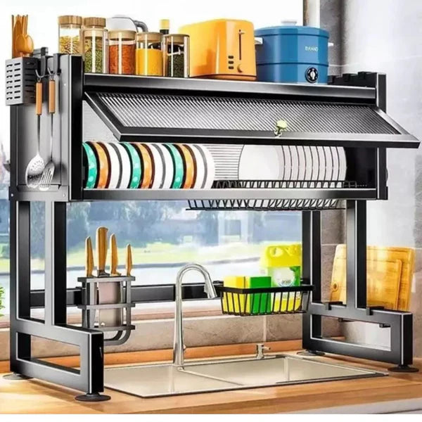 OFERTA 50%OFF - ORGANIZADOR CON TAPA ESCURRIDOR PLATOS